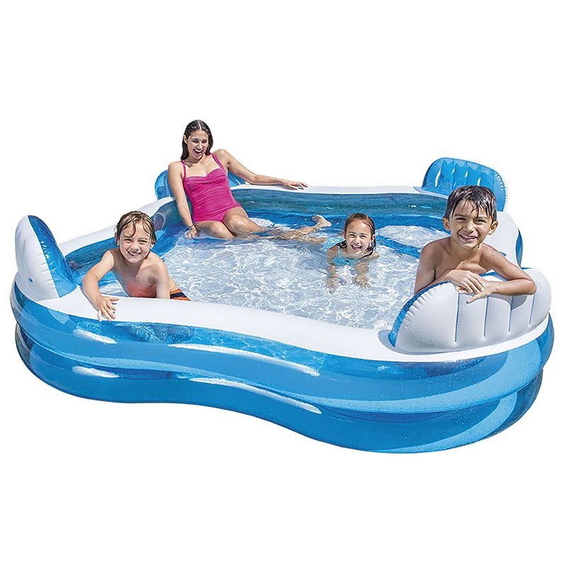 Intex 56475EP Swim Center Family Lounge Inflatable Pool 90" X 90" X 26", 2 of 4