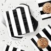 Blue Panda 150 Pack Black and White Paper Napkins - Disposable Striped Napkins for Birthday, Baby Shower, Graduation, 6.5x6.5 In - 4 of 4