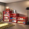 Lovmor Black Glass Door Shoe Box Shoe Storage Cabinet For Sneakers With RGB Led Light - 3 of 4