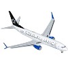 Boeing 737-800 Commercial Aircraft w/Flaps Down "United Airlines Star Alliance" White w/Black 1/200 Diecast Model by GeminiJets - 2 of 3