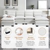 Ridstar Modern 6-seat U-shaped Sectional Sofa with Waist Pillows For Living Room & Apartment-White - 2 of 4