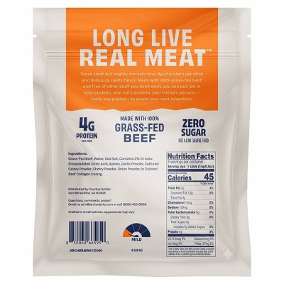 Archer Jerky Classic Beef Mini Meat Sticks - 4oz/8ct