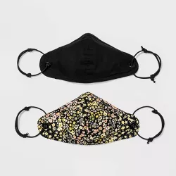 Women's 2pk Adjustable Fit Face Mask - Wild Fable™ One Size