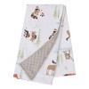 Little Love by NoJo Camping White, Gray, and Orange Moose, Tents, and Fishing Super Soft Baby Blanket - 3 of 4