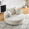 Chenille Swivel Chair – 360-Degree Rotating Accent Chair with Backrest Pillow, Pure Foam Cushion, Modern Living Room Furniture – Cuddlewood - 2 of 4