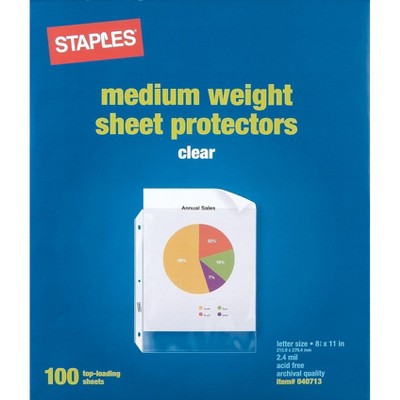 Staples Nonstick Top-Loading Sheet Protectors 10524CT-CC