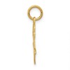 Black Bow Jewelry 14k Yellow Gold Stemmed Rose Silhouette Charm - 2 of 4