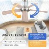 52 Inch Downrod Ceiling Fan with Light and Remote and APP Control Suitable for Sloped Ceiling - 4 of 4