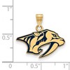 Black Bow Jewelry 14k Yellow Gold Plated Sterling Silver Nashville Predators NHL Small Pendant - 2 of 3