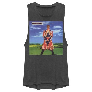 Juniors Womens David Bowie Earthling Festival Muscle Tee - 1 of 4