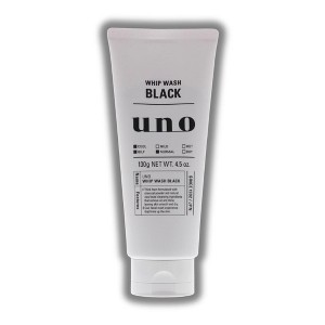 Shiseido Uno Whip Wash BLACK Facial Cleansing Foam | Thick foam formulated with charcol powder and natural clay facial.- (4.5 oz) - 1 of 2