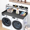 VEVOR Washer Dryer Countertop with 2-Tier Shelf, 54" x 27" Wooden Washer and Dryer Countertop with Anti-Slip Pads, Water-Resistant ,Black - 2 of 4