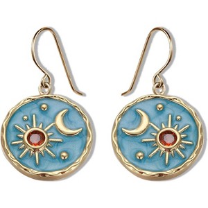 Vintage Sun and Moon Drop Dangle Earrings for Women Unique Lightweight Handmade Retro Boho Antiqued Gold Silver Round Coin Earrings for Women Jewelry - 1 of 4