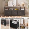 TV Stand Dresser with Storage, TV Console for Living Room, 3-Drawer Entertainment Center with Open Shelf, Fabric Drawer TV Cabinet - 3 of 4