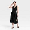 Women's Belted Gauze Midi A-Line Dress - Universal Thread™ - 3 of 3