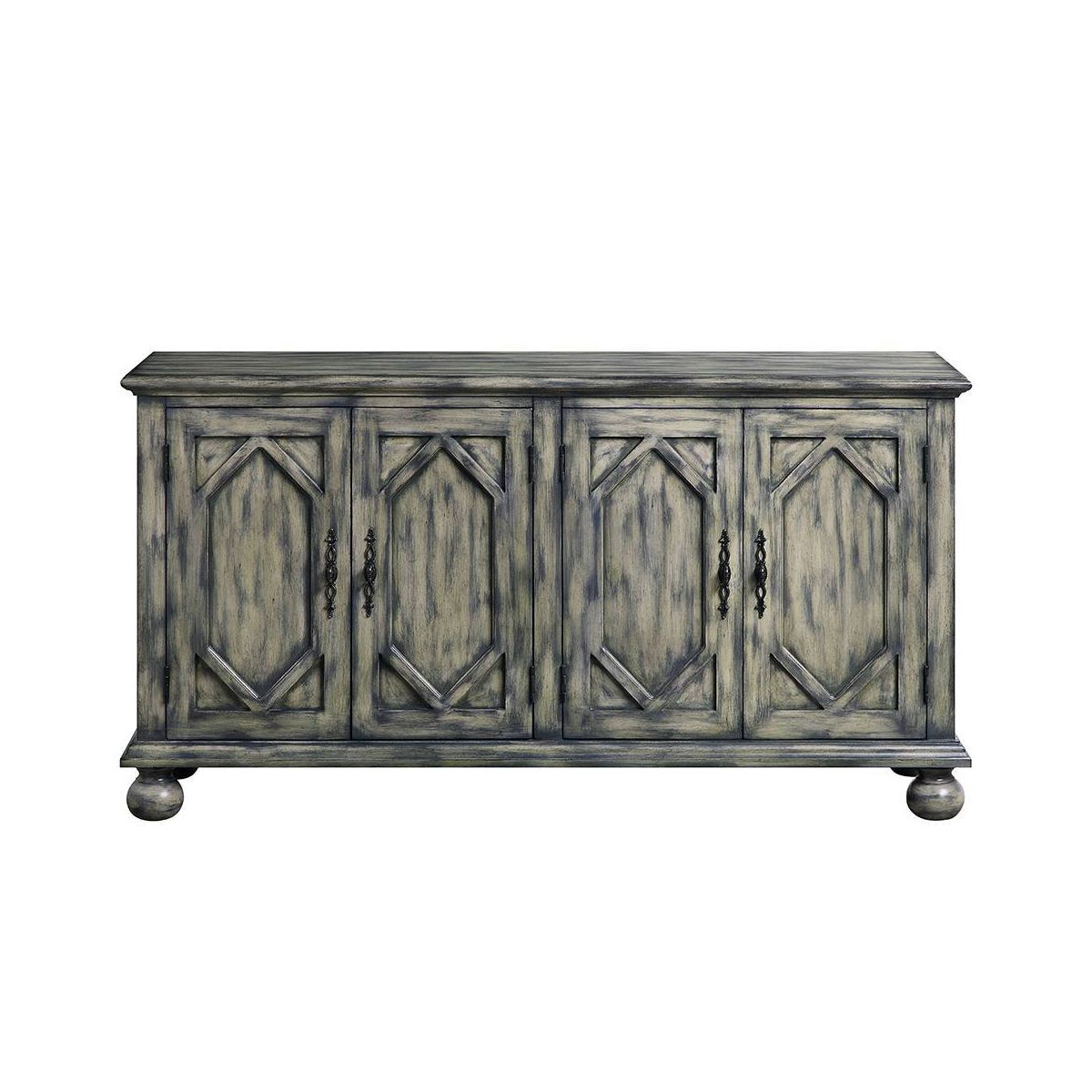 Acme Furniture Pavan Decorative Storage Cabinet Rustic Gray