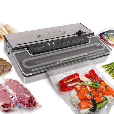 NutriChef PKVS50STS Kitchen Pro Food Electric Vacuum Sealer Preserver System with Environmentally Friendly Polyamide Sealing Bags Included