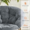 Comfortable disc chairs faux fur furniture bedroom living room adult size white - 2 of 3