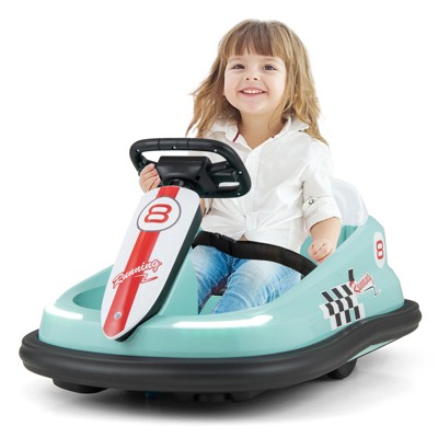 Infans 6V Electric kids Ride-on Bumper Car w/ 360° Spinning Dual Motors 2 Speeds Green