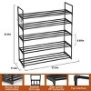 5 Tiers Shoe Rack with Hook, Stackable Shoe Organizer Storage for Shoe and Boot, Shoe Shelf for Closet, Entryway, Dorm, Garage - 2 of 3