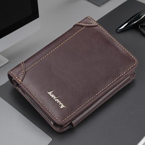 Paaaawaters Leather Mens Bifold Wallet Slim Minimalist | 1 ID Windows | 1 Coin Purse | Money Clip | 8 Card Slots | Gifts for Men - 1 of 4