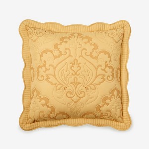 BrylaneHome Amelia Euro Sham - Euro, Honey Gold - 1 of 3
