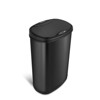 SEVOBAL Indoor Trash Cans Stainless Steel Kitchen Trash Can Bathroom Bedroom Waste Bin Touch Free Garbage Can 13 Gallon, Black, 16.5"*11.5"*26.5" - 4 of 4