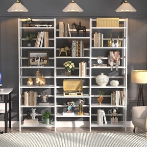 Besiost 6-Tier Bamboo Bookshelf with 17 Disply Sheves, 61-In Wide Open Bookcase - 1 of 4