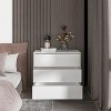 PAGED 2-Drawer Dresser, Modern Simple Storage Cabinet with Flip Top Mirror and Jewelry Box for Living Room, Hallway - 3 of 4