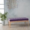 TiramisuBest Storage Ottoman Bench, Brown PU Entryway Bench, 51.25"L x 17.5"W x 16.25"H - 4 of 4