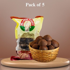 Shastha Traditional Karupatti Jaggery /  Vellam - Pack of 5 , 500g - 1 of 4