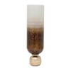 Modern Glass Metal Pillar Candle Holder with Accents, Elegant Ombre Finish, Decorative Home & Office Accent - 2 of 4