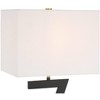 360 Lighting Pellana 26" High Z-Base Modern Table Lamp USB Port AC Power Outlet Black Finish Metal Single White Shade Living Room Charging Bedroom - 3 of 4