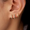Inerney Gold Huggie Hoop Earrings Set for Women, Dainty Small Sterling Silver Earring Stacks Hypoallergenic Jewelry for Multiple Piercings - 3 of 4
