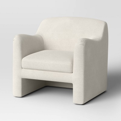 Maldone Curved Fully Upholstered Accent Chair Cream - Threshold™