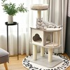 Costway 46'' Modern Wooden Cat Tree with Platform & Washable Cushions for Cats & Kittens - 3 of 4