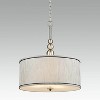 Claxy Modern Brushed Nickel Pendant Chandelier Fabric Drum Shade - 2 of 4
