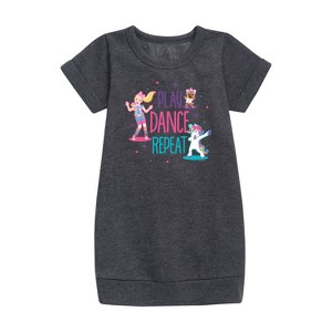 - JoJo Siwa - Play Dance Repeat Graphic Short Sleeve Fleece Dress - 1 of 2