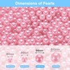 Unique Bargains No Hole ABS Round Faux Pearl for Vase Fillers DIY Home Decoration 1000 Pcs - 2 of 4