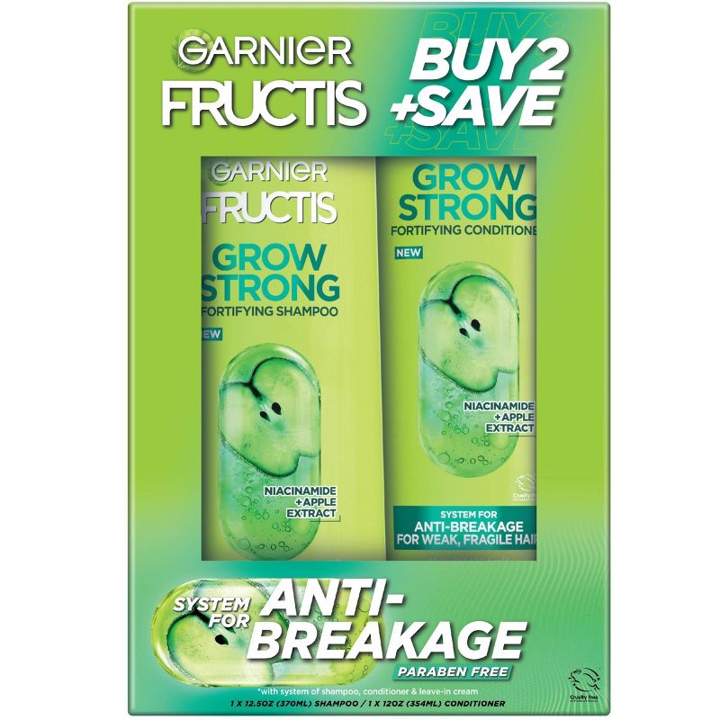 Garnier Fructis Active Fruit Protein Grow Strong Fortifying Shampoo &#38; Conditioner Twin Pack - 24.5 fl oz, 1 of 7