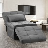 Ainfox Multi-Function Folding Ottoman Couch Bed with Adjustable Backrest Modern Convertible Chair for Living Room Apartment Office - 2 of 4