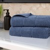 Zero Twist Cotton Waffle Honeycomb Medium Weight Bathroom Towel Set by Blue Nile Mills - 2 of 4