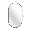 SEVOBAL Bathroom Vanity Mirrors Metal Oval Mirror Adjustable Viewing Angle Space-Saving Safe and Reliable for Rooms, Black, 33"*20"*2.68" - 4 of 4
