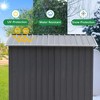 Sandinrayli 5x3 FT Storage Building Shed for Outdoor, Tool and Utility Metal Shed, Black - 4 of 4