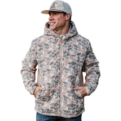 Burlebo Men's Horizontal Quilted Insulated Puffer Jacket with Hood