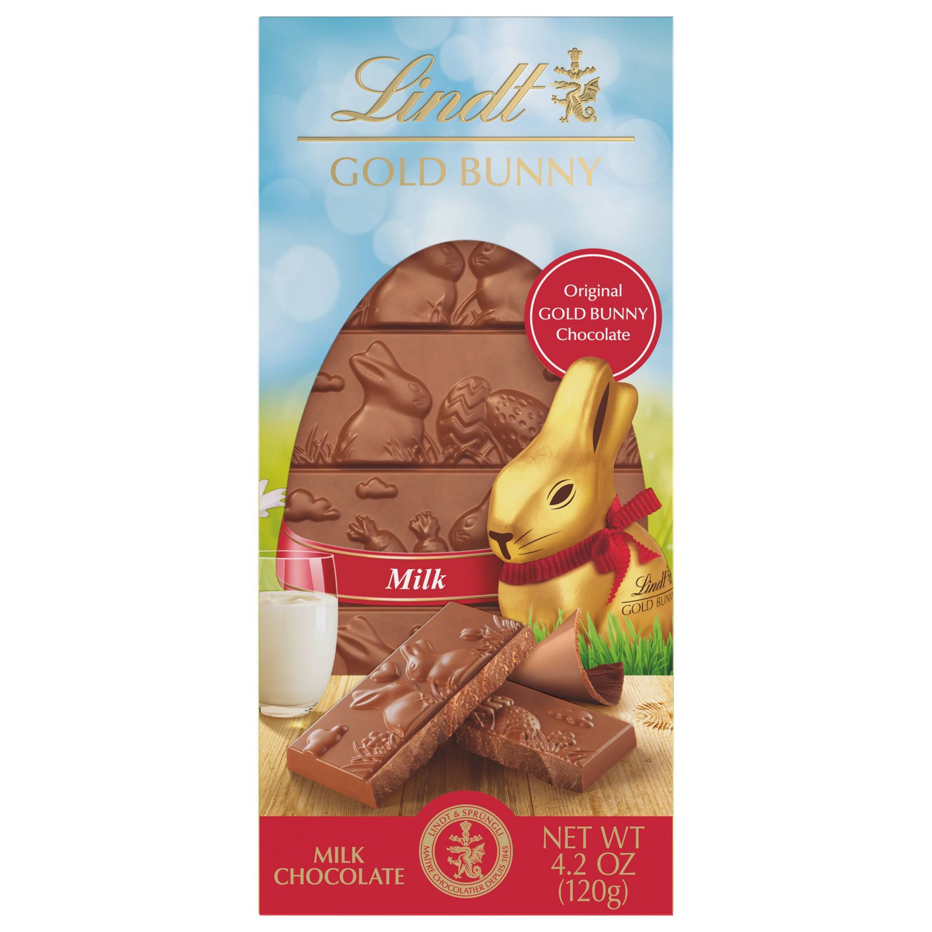 LINDOR Gold Bunny Milk Chocolate Bar - 4.2oz