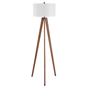 Cameo 62.5" Floor Lamp - FLL4102 - Walnut - Safavieh - 1 of 4