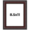 PosterPalooza | Photo Size Linear Brown Picture Frame - UV Acrylic, Foam Board Backing, Hanging Hardware - 2 of 4