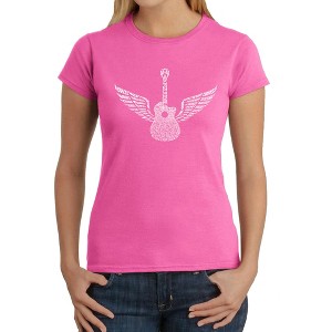 LA Pop Art Women's Word Art T-Shirt - Amazing Grace Pink X Small - 1 of 4