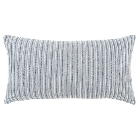 14"x26" Oversized Solid Striped Poly Filled Lumbar Throw Pillow - Rizzy Home - image 1 of 4